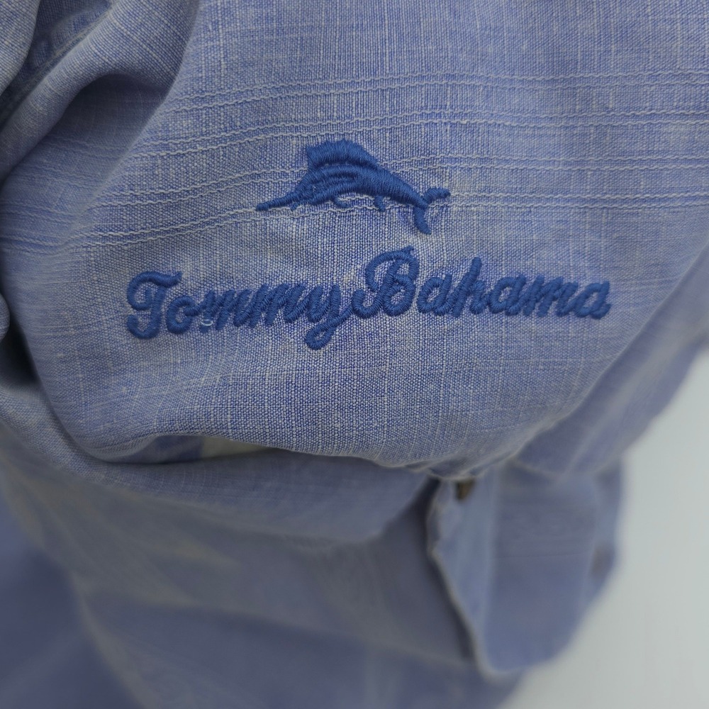 Tommy Bahama Silk Embroidered Tropical Shirt Mens XL - Picture 3 of 8